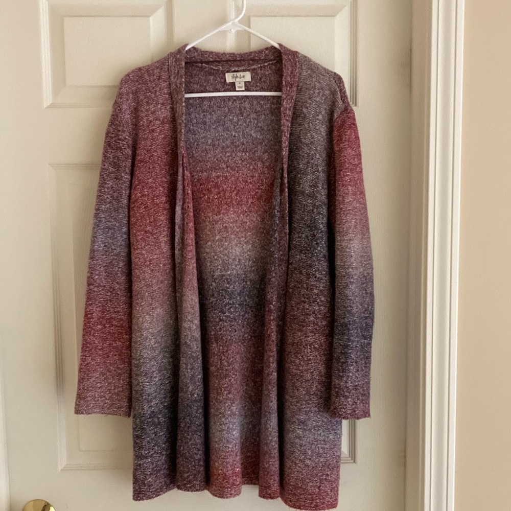 Style & Co Women's Long Sleeve Cardigan Sweater - Medium - Multicolor